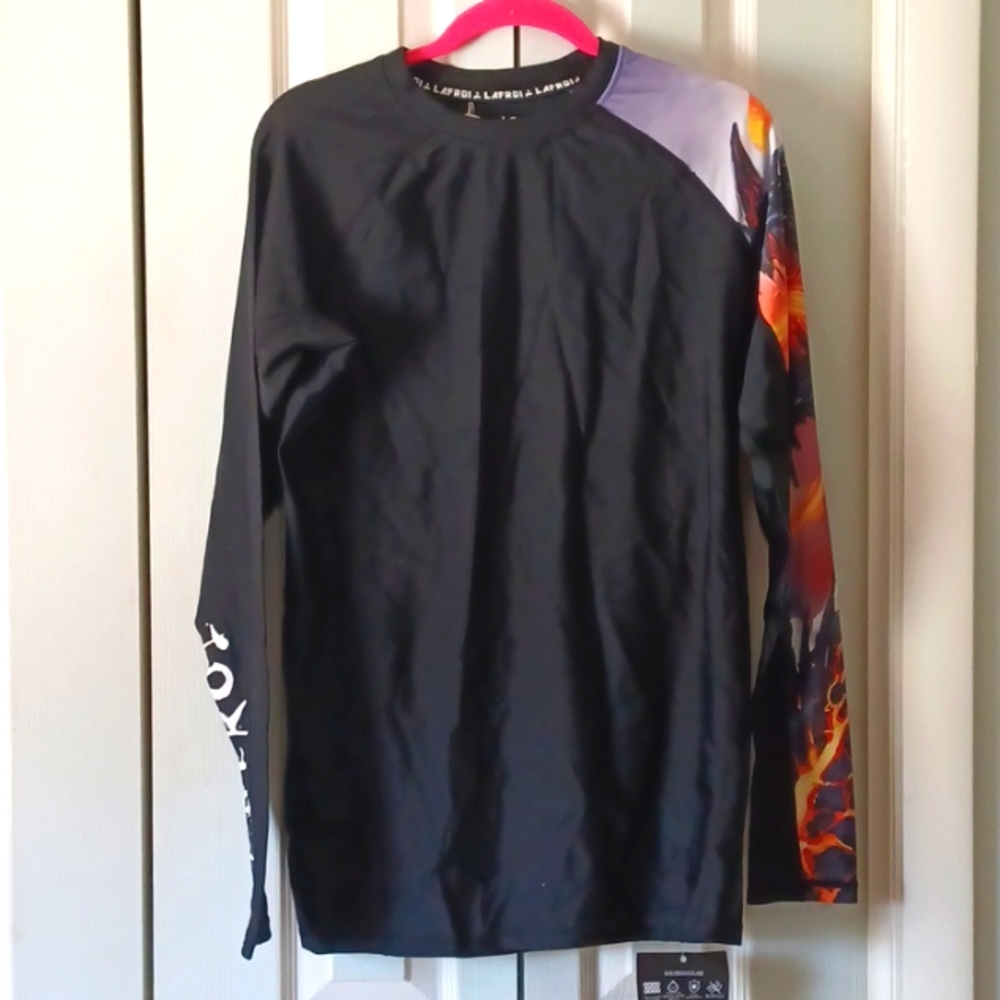 *NWT* LAFROI Long Sleeve Men's Performance Fit Rashguard Swim Shirt Sz LARGE